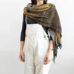 TORTOISE-yellow paper Niime Tamaki Small Accessories*Tamaki Niime Organic Cotton Shawls - Large
