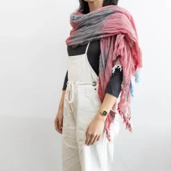 TORTOISE-yellow paper Niime Tamaki Small Accessories*Tamaki Niime Organic Cotton Shawls - Large