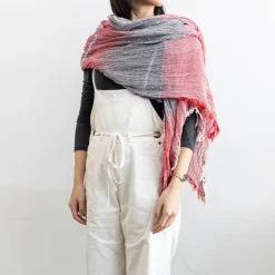 TORTOISE-yellow paper Niime Tamaki Small Accessories*Tamaki Niime Organic Cotton Shawls - Large