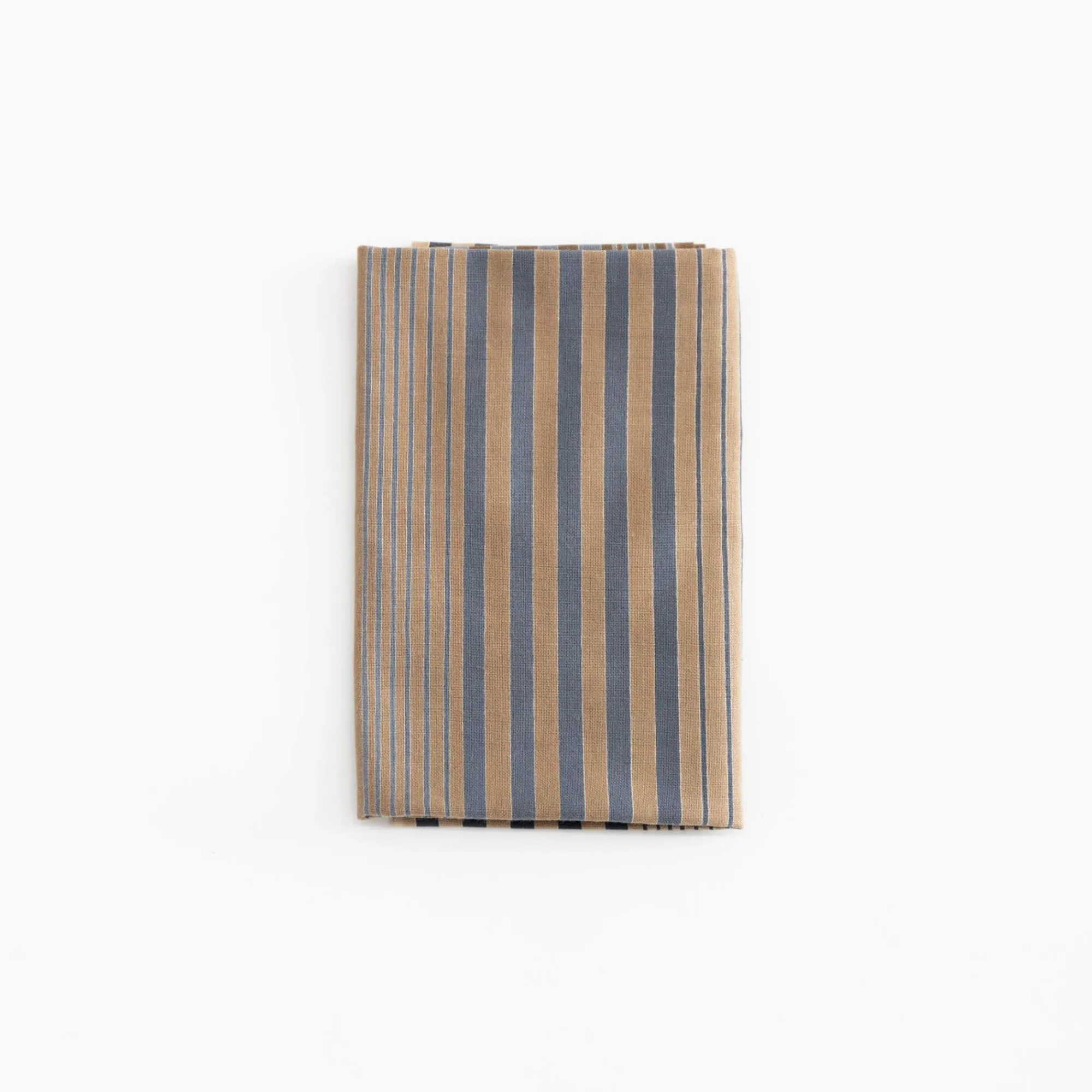 TORTOISE-Kamawanu Contemporary*Tenugui - Beige And Blue Stripes