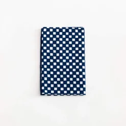 TORTOISE-Kamawanu Contemporary*Tenugui - Blue Checkerboard