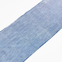 TORTOISE-Kamawanu Traditional*Tenugui - Blue Wavy Staggered Stripe
