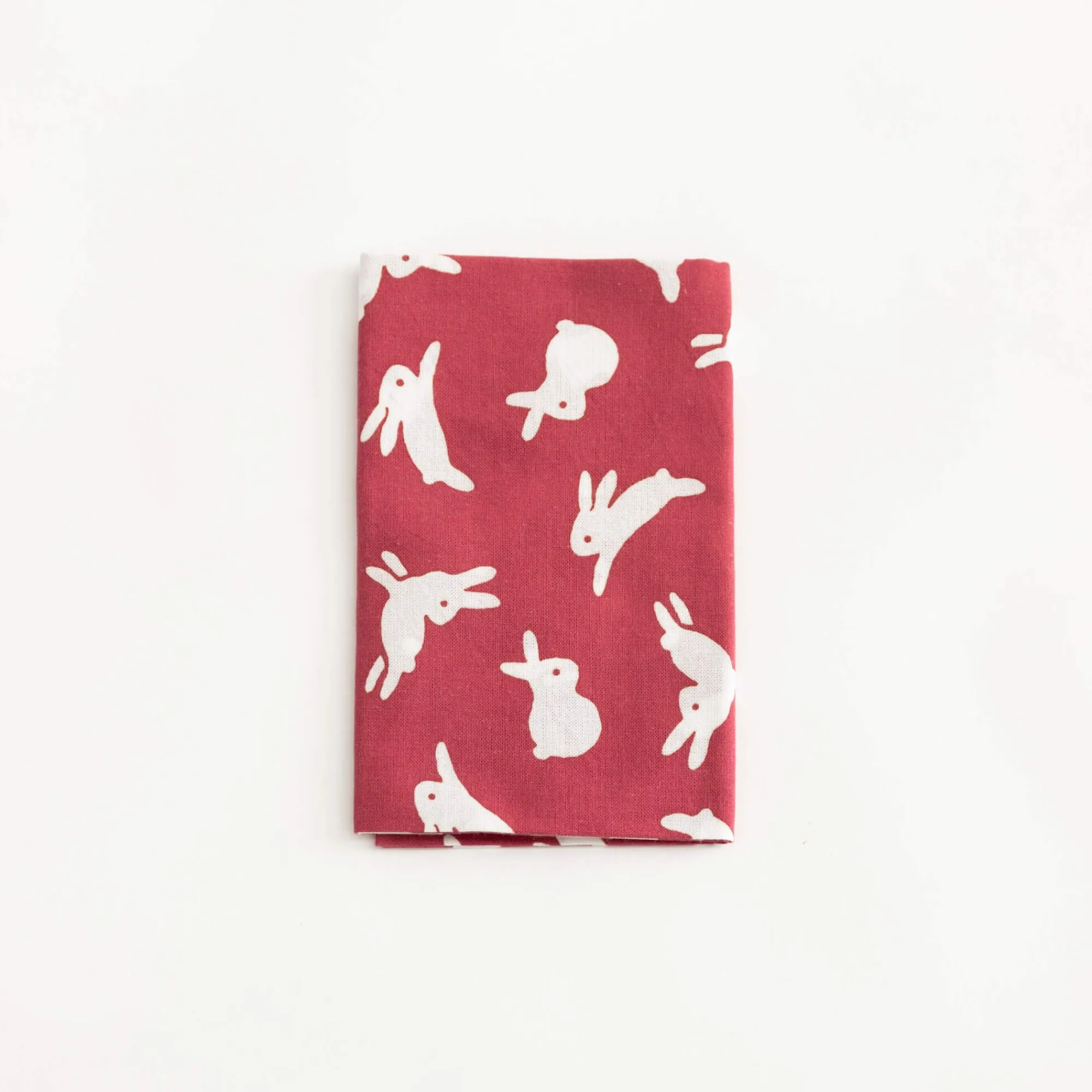TORTOISE-Kamawanu Animals*Tenugui - Bunnies On Red