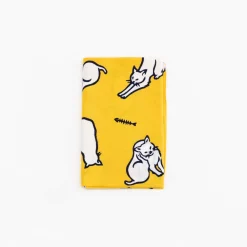 TORTOISE-Kamawanu Animals*Tenugui - Cats On Yellow