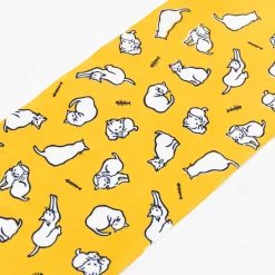 TORTOISE-Kamawanu Animals*Tenugui - Cats On Yellow