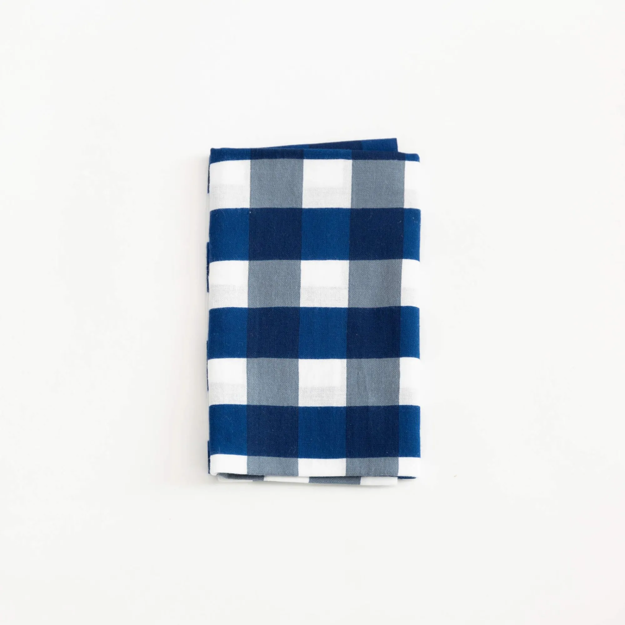 TORTOISE-Kamawanu Contemporary*Tenugui - Checkers White And Blue