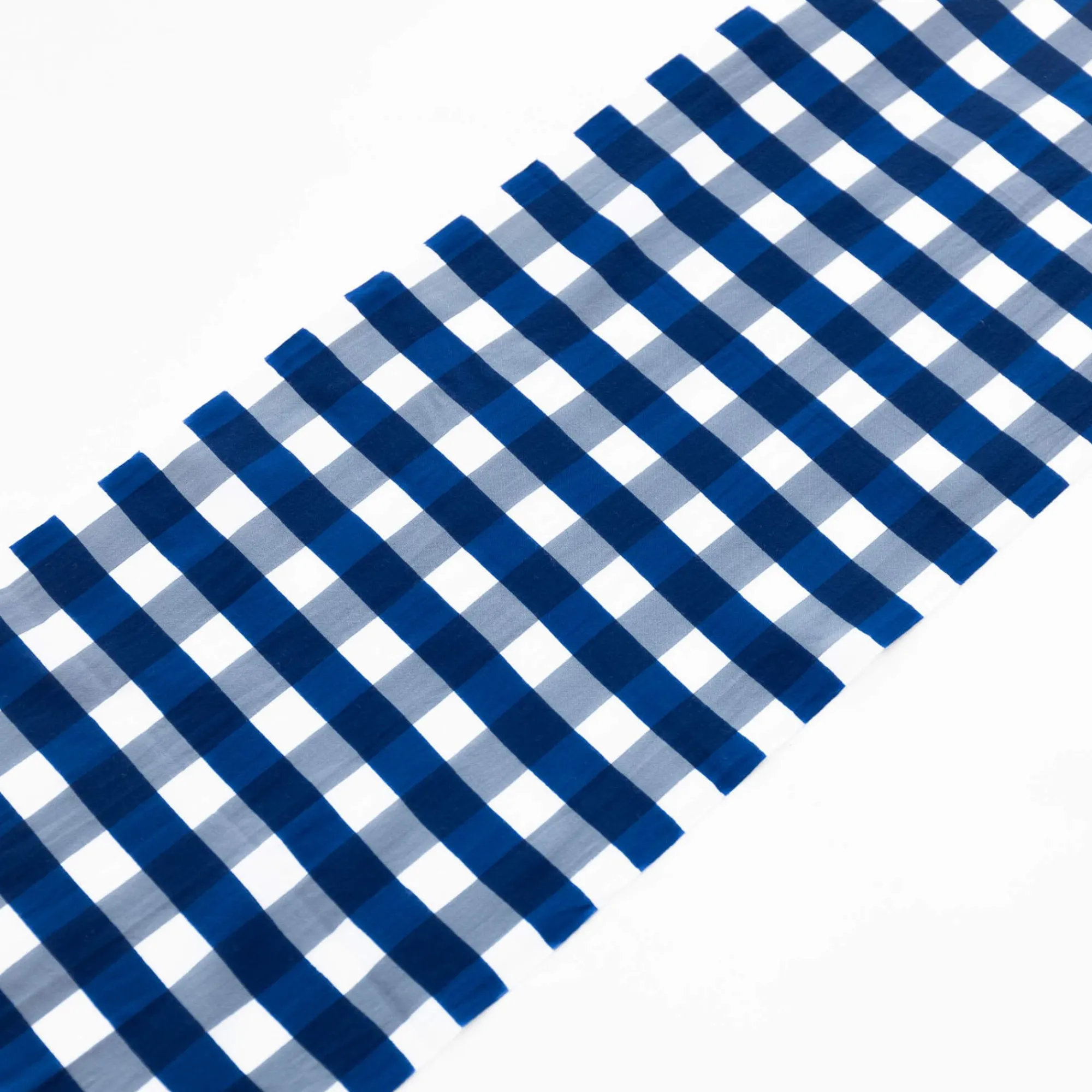 TORTOISE-Kamawanu Contemporary*Tenugui - Checkers White And Blue