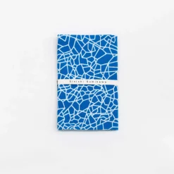 TORTOISE-Kamawanu Contemporary*Tenugui - Geometric Pool Blue & White