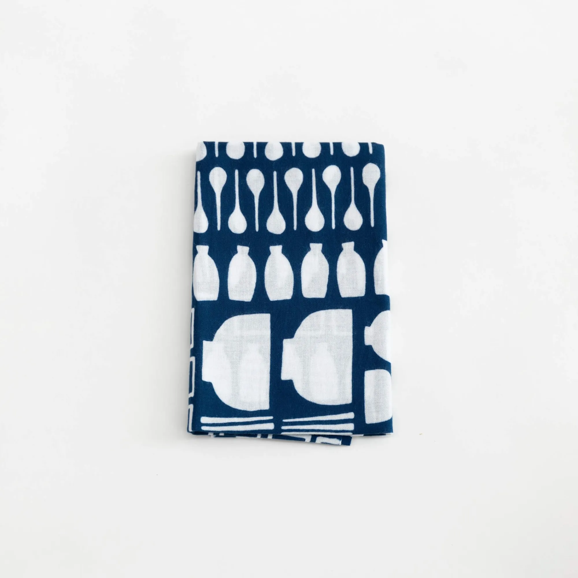 TORTOISE-Kamawanu Contemporary*Tenugui - Kitchen Tools On Blue
