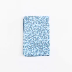 TORTOISE-Kamawanu Contemporary*Tenugui - Light Blue Swirls