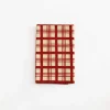 TORTOISE-Kamawanu Contemporary*Tenugui - Red Masu Lattice