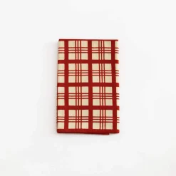 TORTOISE-Kamawanu Contemporary*Tenugui - Red Masu Lattice