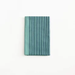 TORTOISE-Kamawanu Contemporary*Tenugui - Turquoise Step Stripe