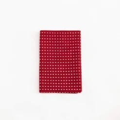 TORTOISE-Kamawanu Traditional*Tenugui - White Dash On Red