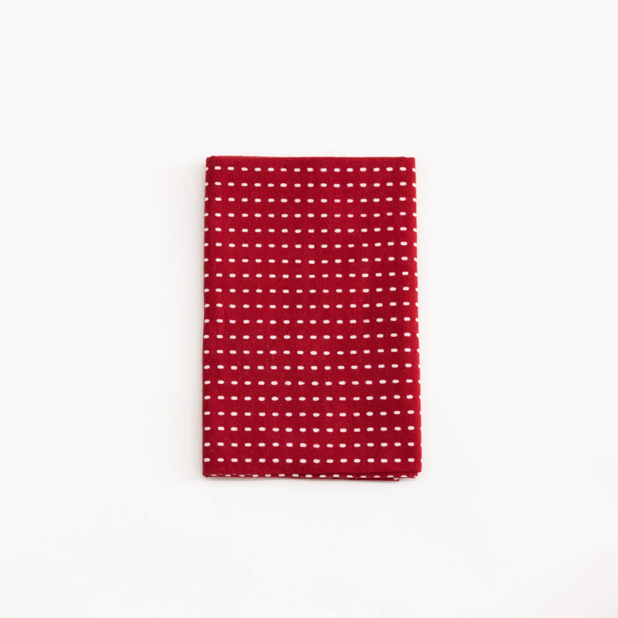 TORTOISE-Kamawanu Traditional*Tenugui - White Dash On Red
