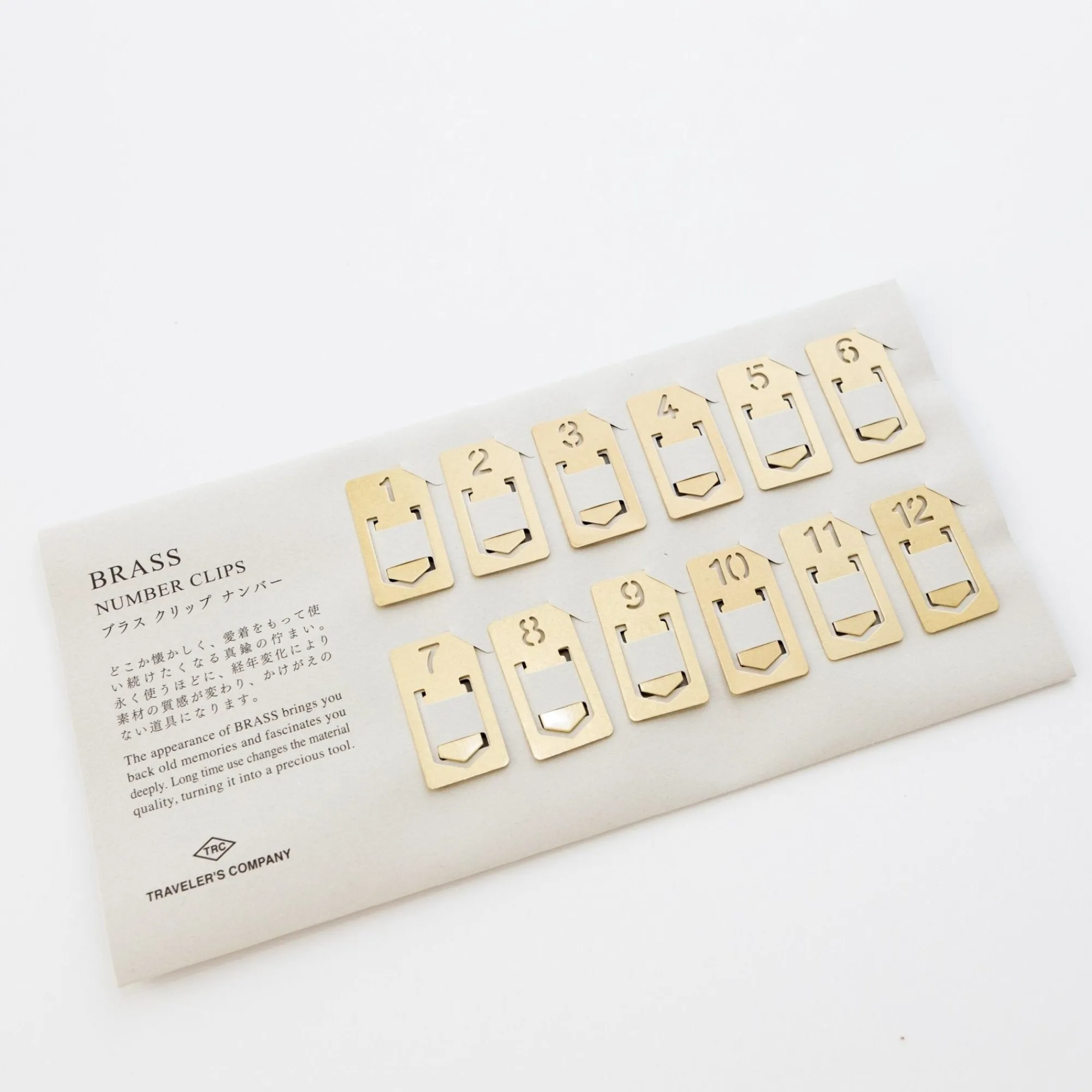 JP TRADING Office*Traveler'S Company Brass Number Clip