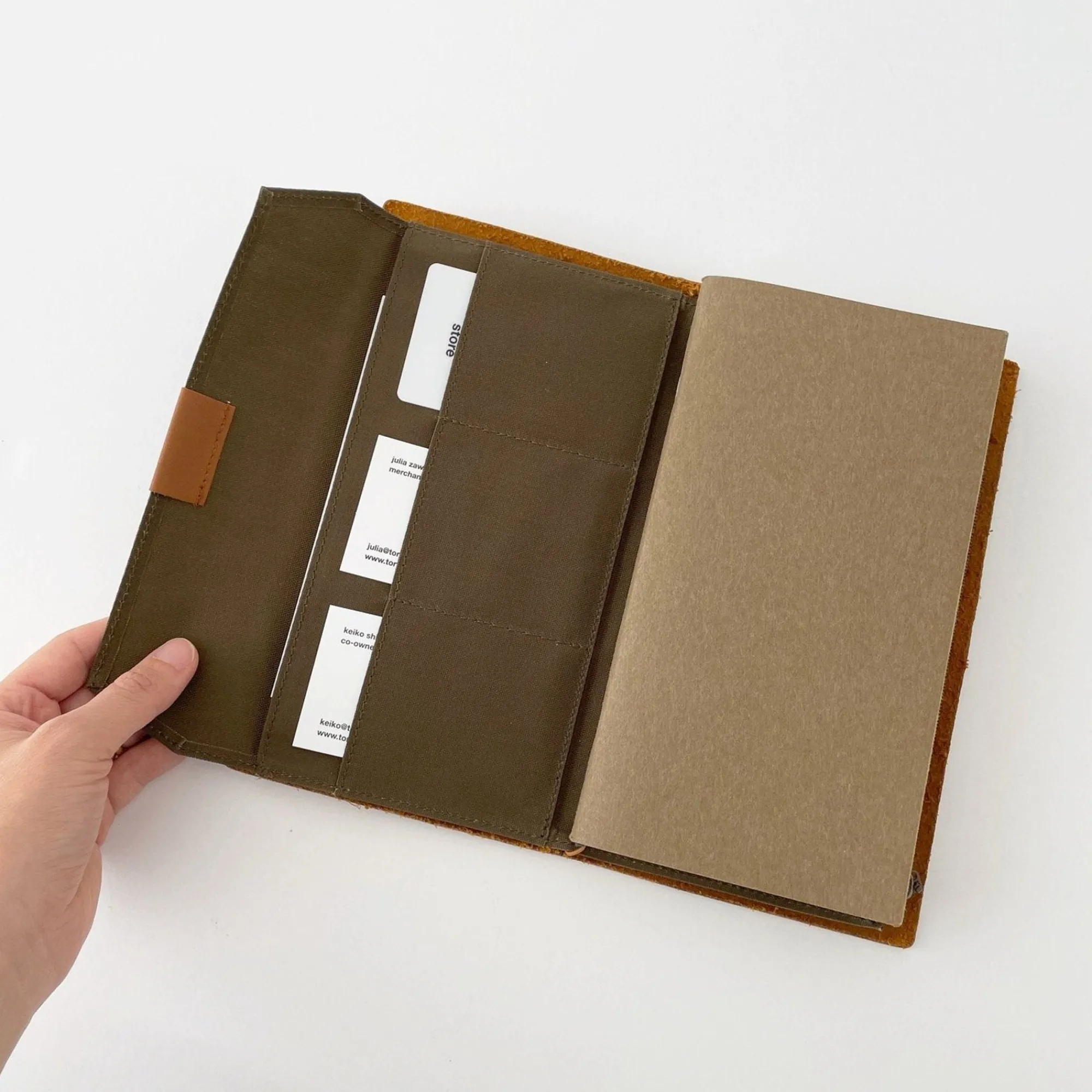 JP TRADING Office*Traveler'S Notebook Cotton Zipper Olive Case