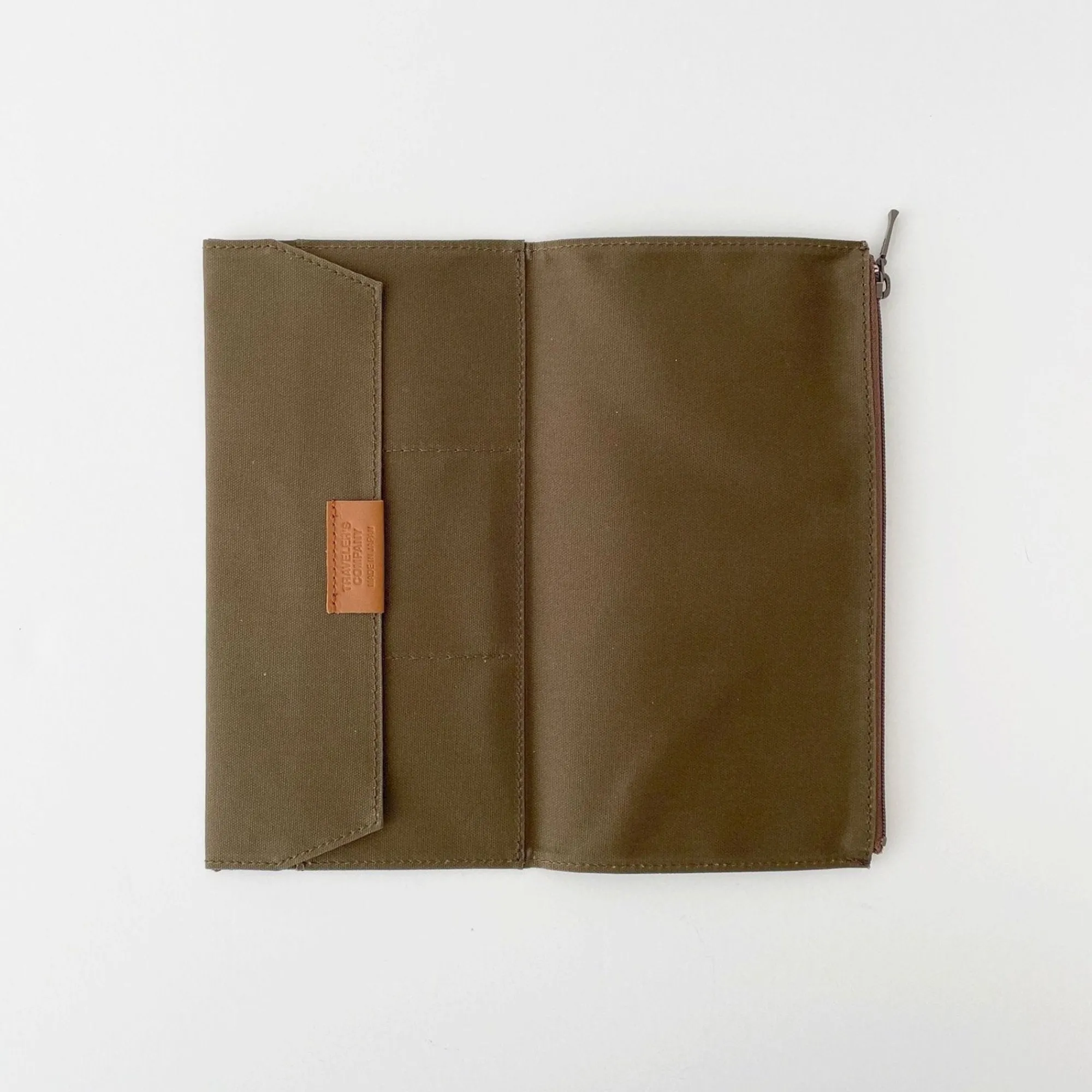 JP TRADING Office*Traveler'S Notebook Cotton Zipper Olive Case