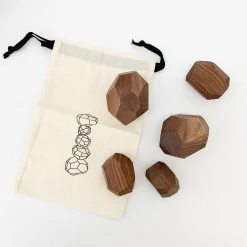 TORTOISE-yellow paper Kids & Baby*Tumi-Ishi Building Blocks - Walnut