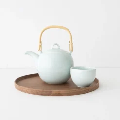 SAIKAI (Others) Serving*Walnut Circle Tray [Ts1036]