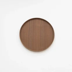 SAIKAI (Others) Serving*Walnut Circle Tray [Ts1036]