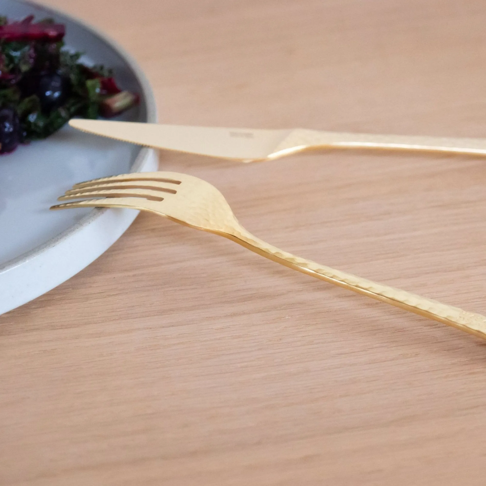 SAIKAI (Online Exclusive) Eating*Wasabi Gold Utensils (Online Exclusive Item!)